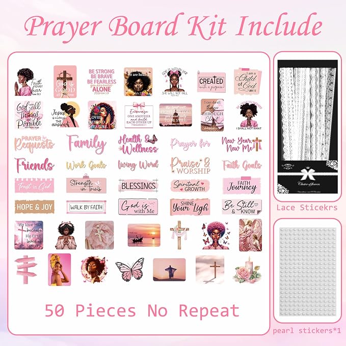 Black Women Prayer Board Kit Prayer Board Supplies Not Including Board | Prayer