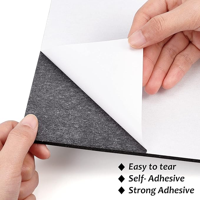 BENECREAT 8 Sheets 4mm EVA Paper Craft Foam Sheets 11.8x8.2" Black Foam Stickers