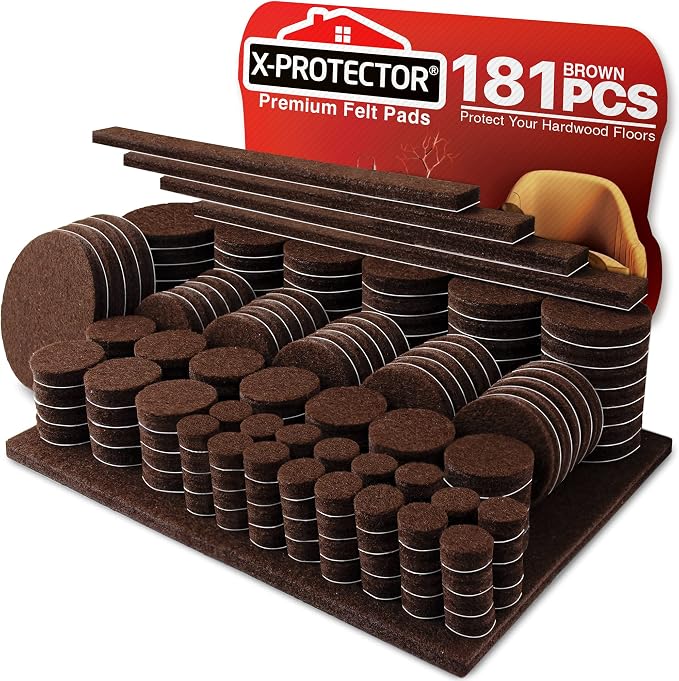 Felt Furniture Pads X-PROTECTOR 181 PCS Premium Furniture Pads