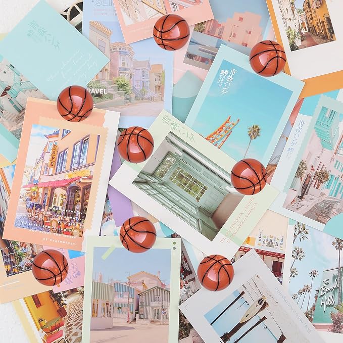 35 Pack Sport Ball Push Pins Basketball Thumb Tacks Mini Cute Basketball