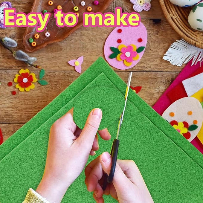 Jtnohx Color Felt, Soft Felt Sheets, 1.4mm Thick 8"x12" Handicraft Felt Fabrics