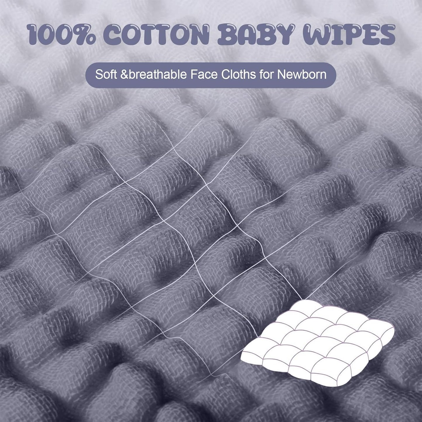 Breling 20 Pcs Baby Muslin Washcloth 12 x 12 Inch 100% Cotton Soft and Absorbent Muslin Washcloth Burp Cloth Wipe Newborn Face Towel for Baby Boy Girl Sensitive Skin(White, Light Gray, Gray)