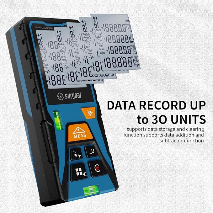 Laser Distance Measure Backlit LCD