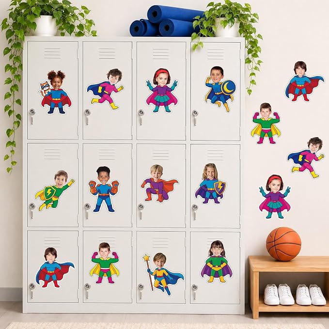120pcs Super Theme Cutouts Colorful Comic Bulletin Board Decorations Back to