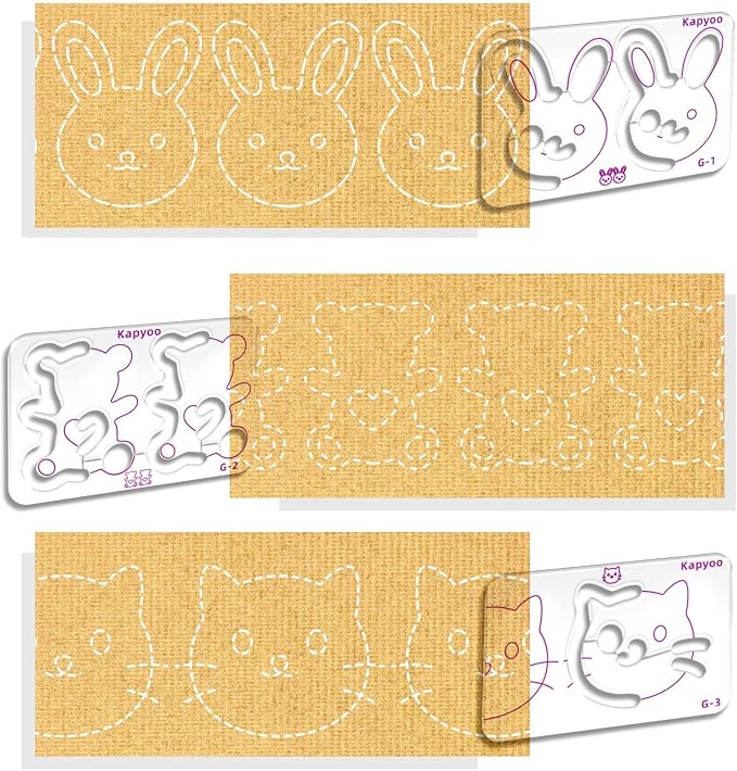 3Pcs Free Motion Quilting Templates