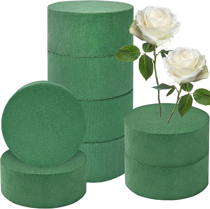 8 Pcs Round Floral Foam, Florist Plant Foam Block