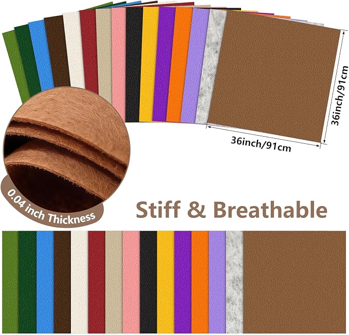 Felt Fabric 36'' X 36'' Large Felt Sheets Stiff Craft Felt by The Yard