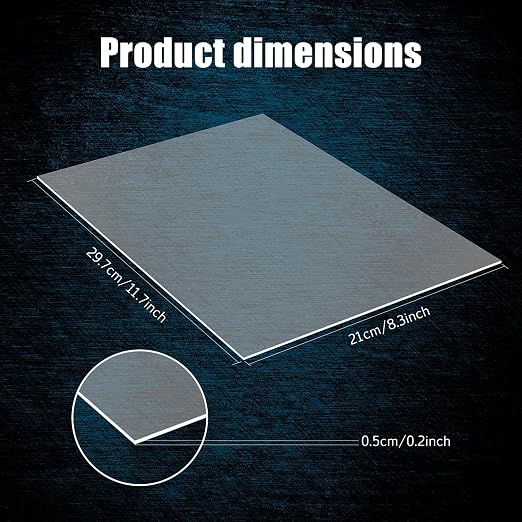 8-Pack Plastic Sheet, 8.3 x 11.7 Inch 0.02 Inch Thick Transparent Clear