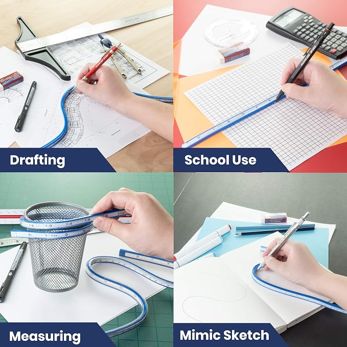 Pacific Arc Flexible Curve Graduated 12 Inch Ruler