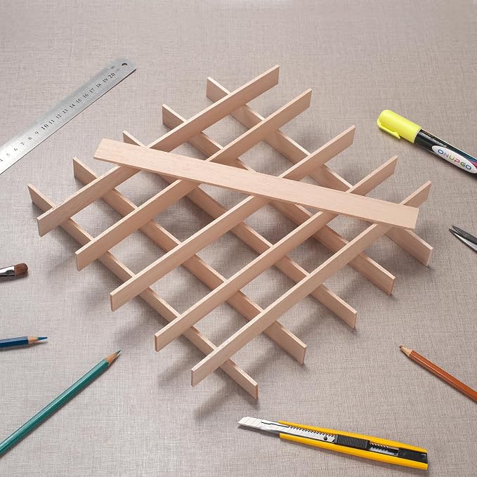Balsa Wood Sticks, Balsa Wood Strips 1/8" × 1" × 12", Wooden Sticks