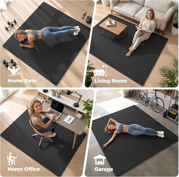 AIRHOP 18 PCS Gym Floor Mat, EVA Foam Puzzle Gym Mat, High-Density Interlocking