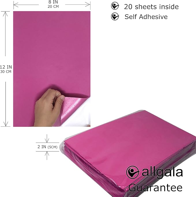 Allgala CF85412 Self-Adhesive EVA Foam Paper Sheets