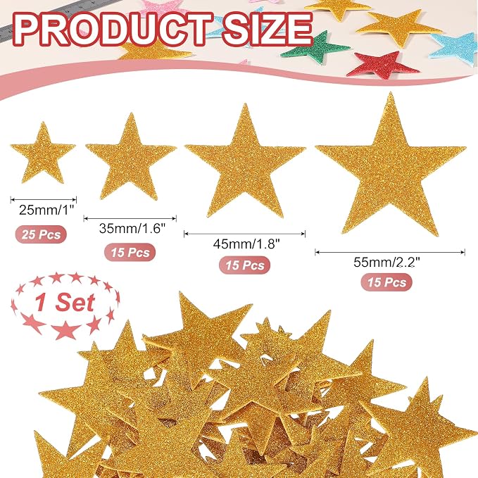 PATIKIL Star Foam Stickers