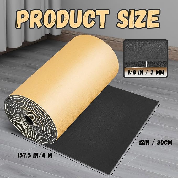Pangda 1 Piece 157 x 12 x 1/8 Inch Extra Large Marine Foam Roll Closed Cell