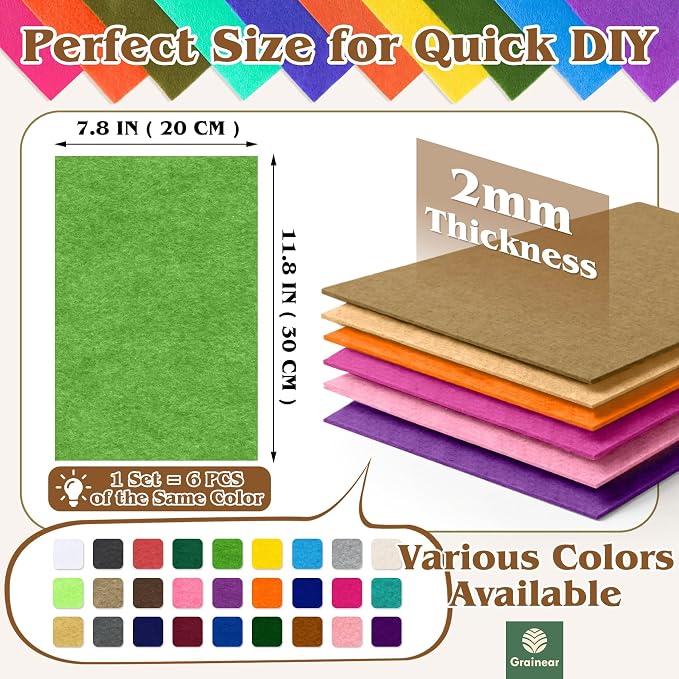 Hot Pink Stiff Felt Sheets 2mm Thick