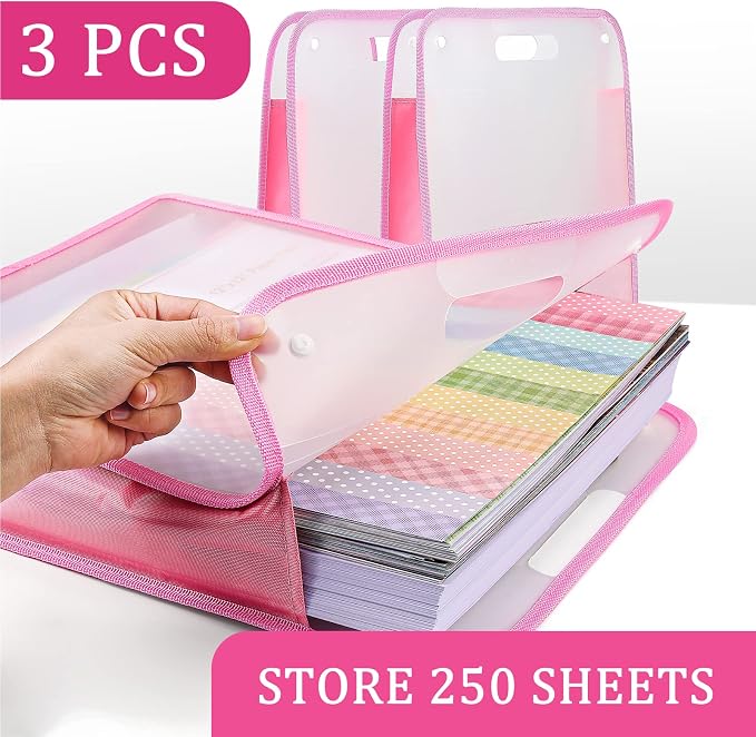 Caydo 3PCS Scrapbook Paper Storage Organizer