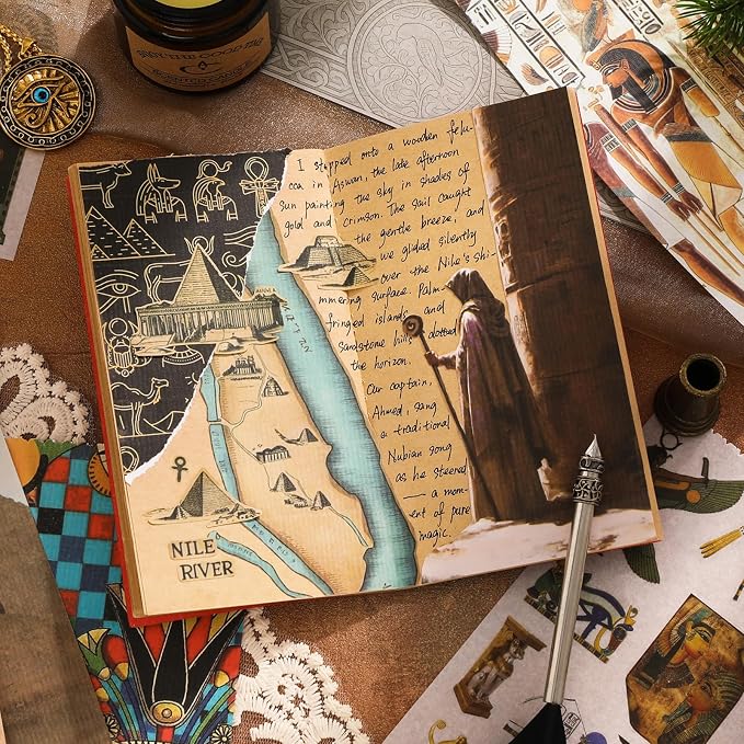 Pre-Cut Vintage Stickers for Journaling, 500+ Scrapbook Stickers and 20 A5