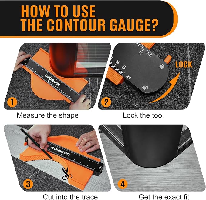 DODOWIN 10+5 Inch Contour Gauge