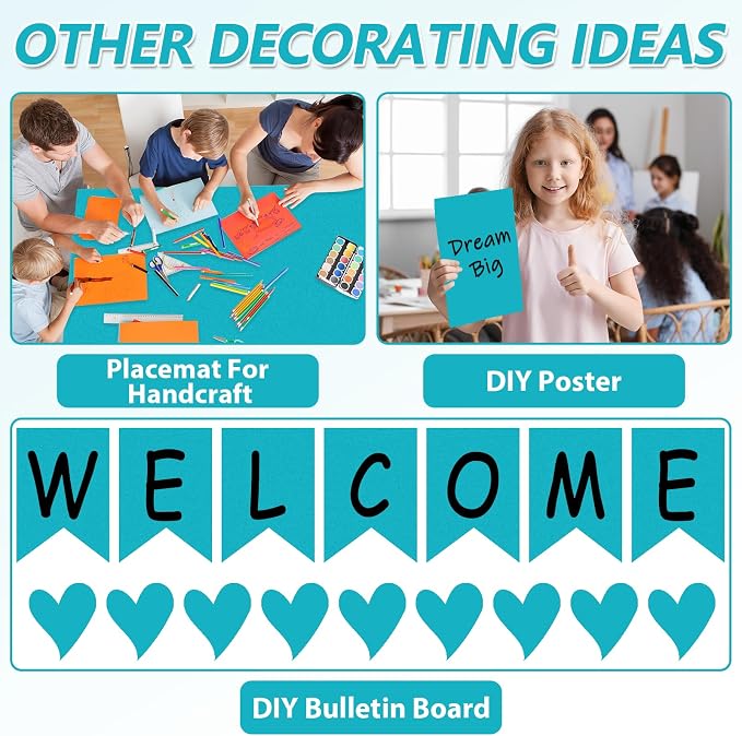Qyeahkj 17.7in x 20ft Bulletin Board Paper Roll Bulletin Board Background Paper