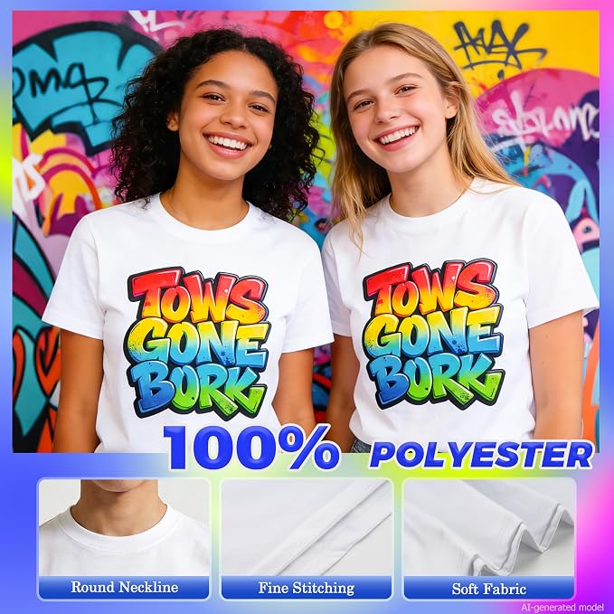Joyclub White T Shirts Polyester Bulk Sublimation Blanks Wholesale Unisex Crew