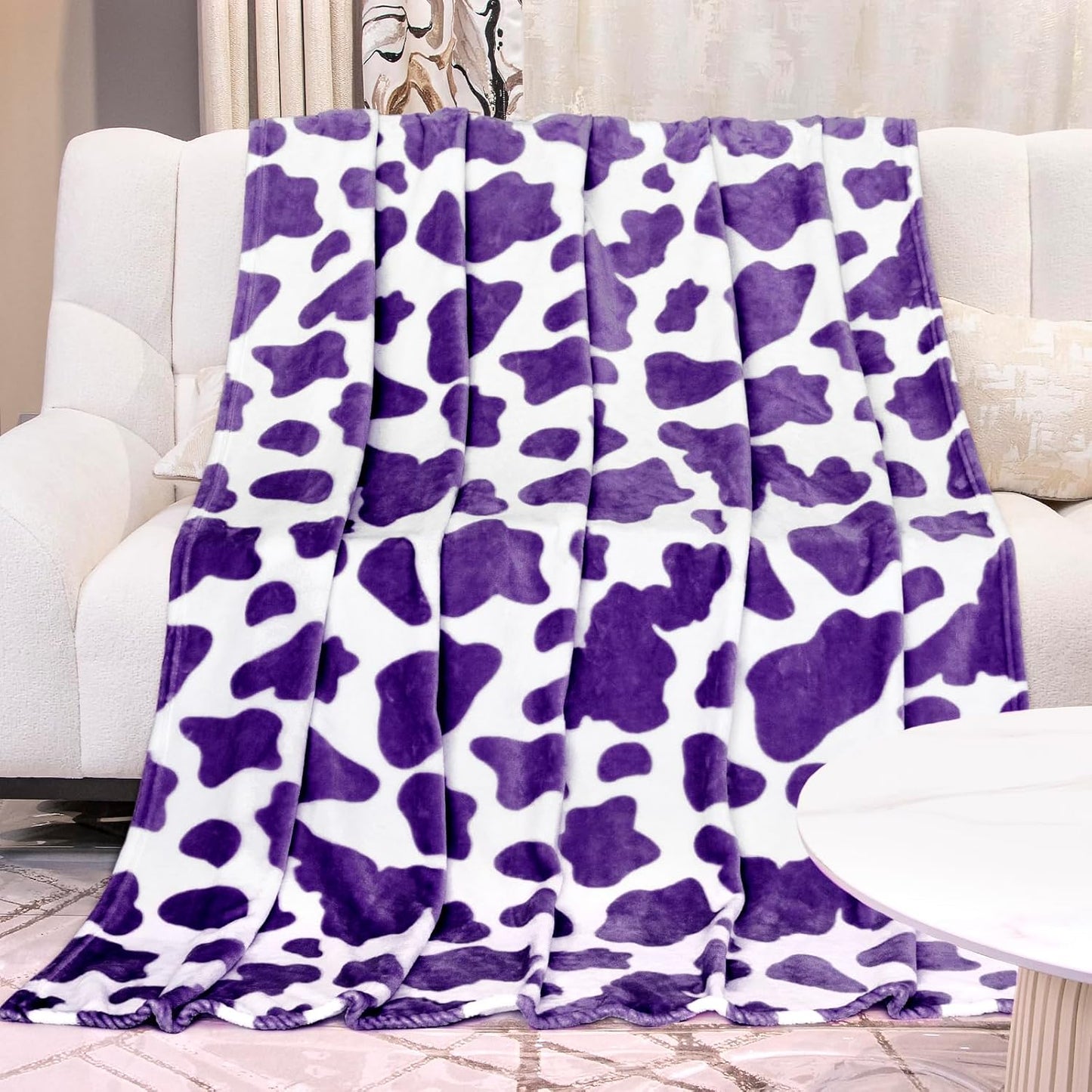 Purple Throw Blanket for Bed - Lavender Soft Fleece for Women, Girls, Teens | Lightweight Bedding & Couch Accessories - Purple Gifts for Birthday, Holidays 50"x60"
