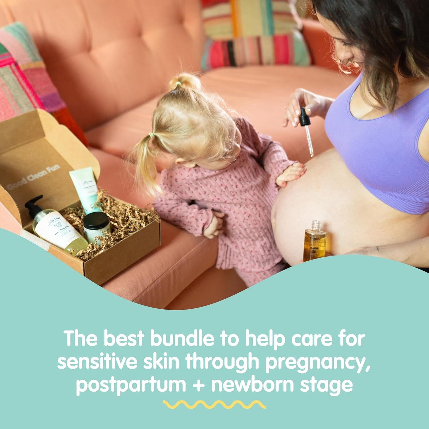 Tubby Todd New Baby & Mom Sensitive Skincare Kit - The Mama + Baby Gift Set - Baby Shampoo and Body Wash 8.5 Oz, All Over Ointment 2 Oz, Belly Oil 2 Fl Oz & Nipple Balm 1.9 Oz - Lavender Rosemary