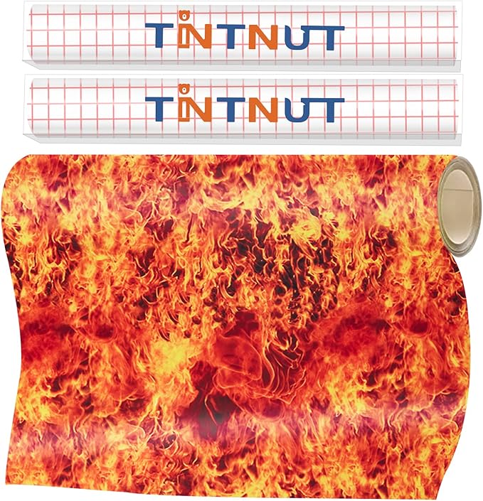 Tintnut Flame Permanent Vinyl Roll 12 in x 5ft Permanent Adhesive Vinyl |