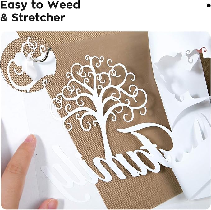 Dysania White Heat Transfer Vinyl, 10 Pack 12 x 12in White HTV Vinyl | Iron on