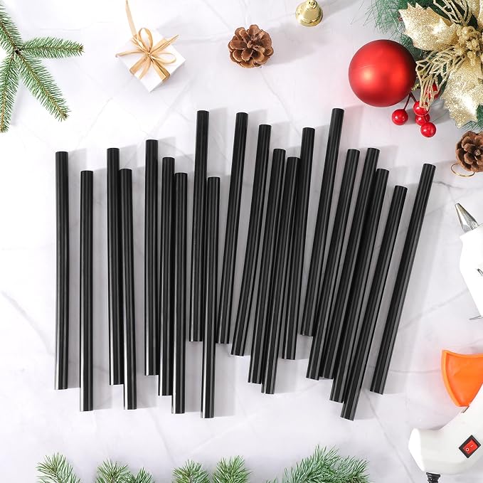 72pcs Black Hot Glue Sticks, 0.43"x8" Full Size Glue Sticks