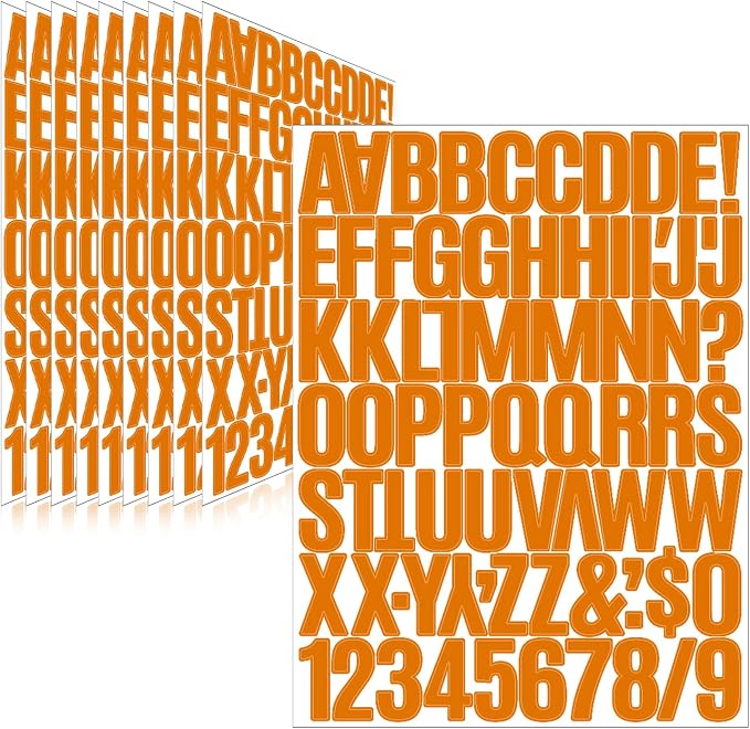 Letter Stickers, Mailbox Numbers, 1.5 Inch Waterproof Vinyl Alphabet | 1 1/2