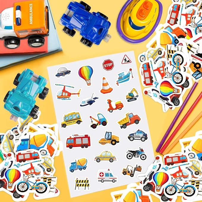 300Pcs Transportation Foam Stickers, Self-Adhesive Truck Cartransportation