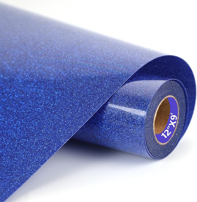 HTVVETUR Glitter HTV Vinyl Rolls Heat Transfer Vinyl
