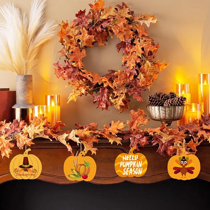 36Pcs Wooden Pumpkins Ornaments to Paint Halloween Thanksgiving Decoration