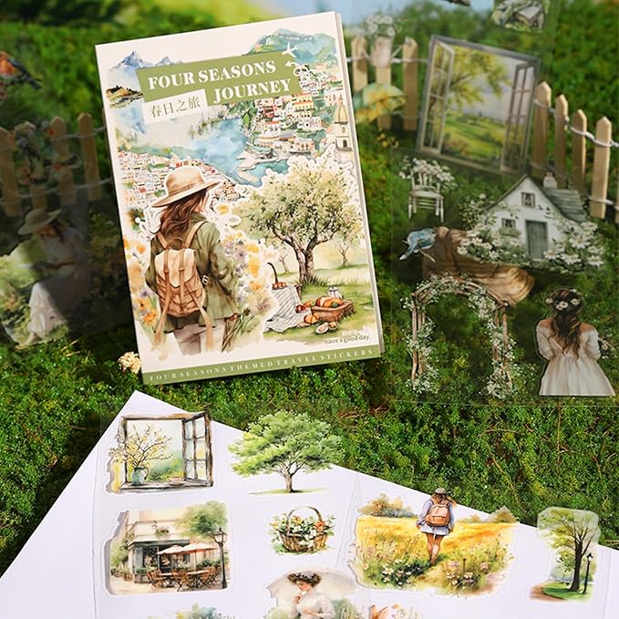 Spring Landscape Pre-Cut Journal Sticker Book