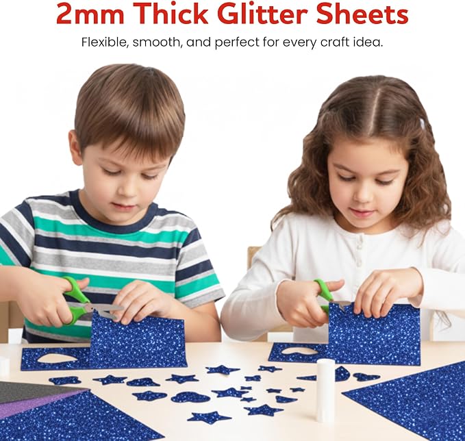 Self-Adhesive Glitter EVA Foam Sheets