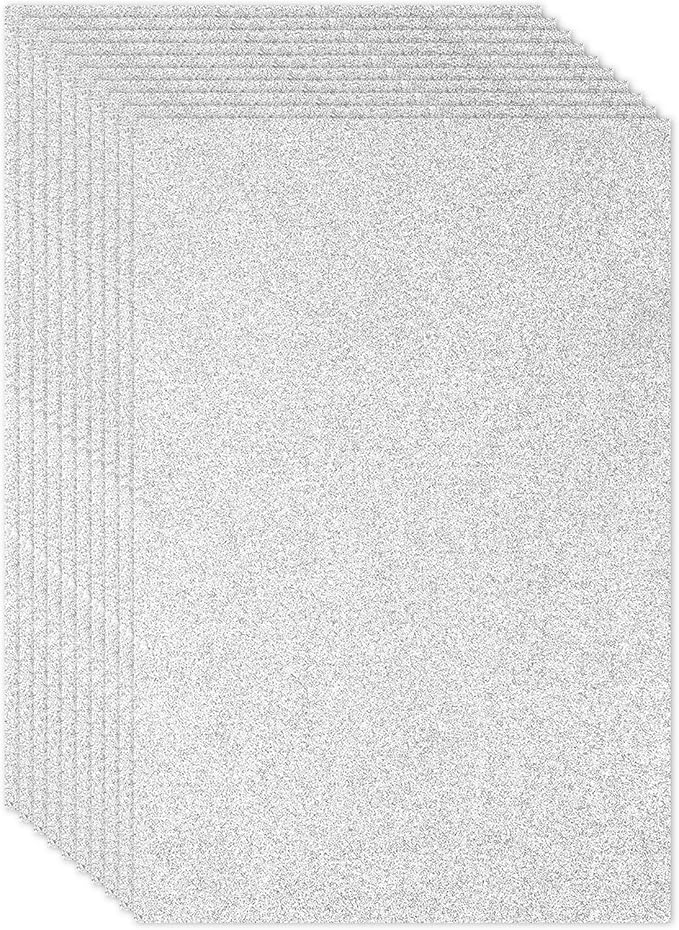 PATIKIL Silver Shiny EVA Glitter Foam Sheet 16x12 Inch 2mm Thick