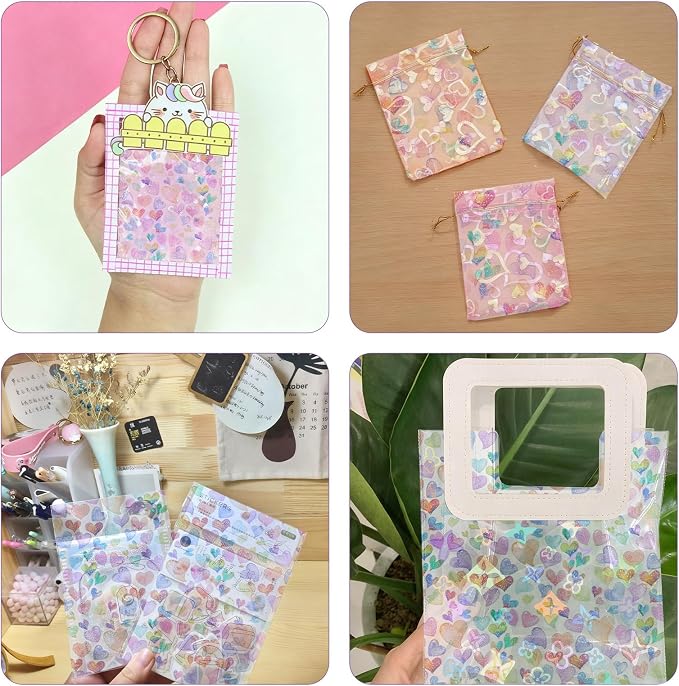 Printed TPU Jelly Faux Leather Fabric, 11.8 x 47.2 Inch Transparent Clear Jelly
