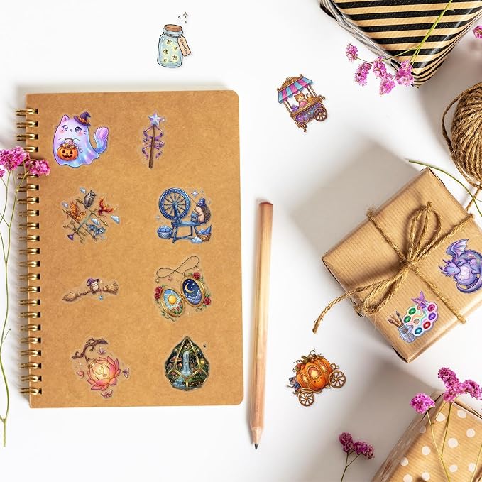 50 PCS PET Magic Witch Aesthetic Stickers