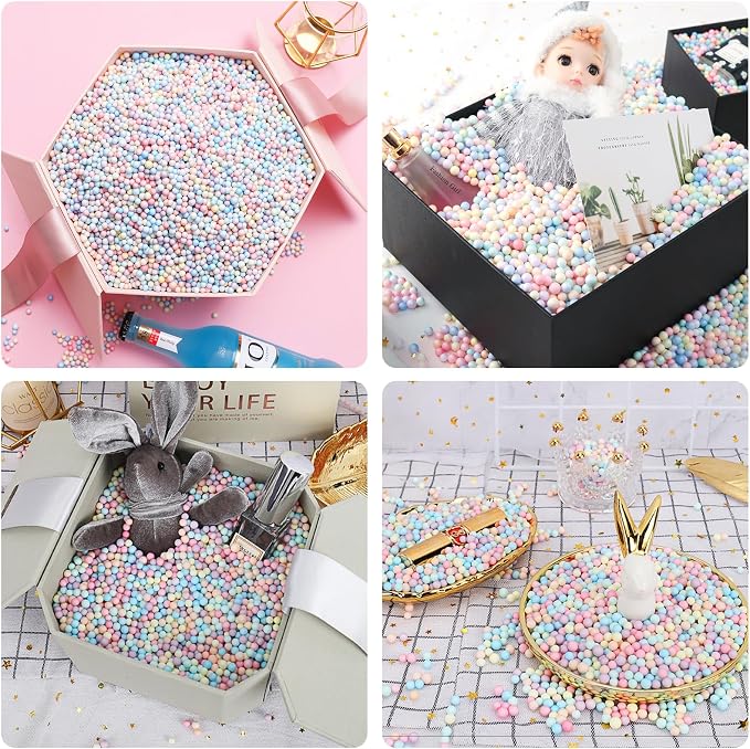 CCINEE 80000 Pieces Foam Balls Slime Supplies Colorful Foam Beads 2-3mm