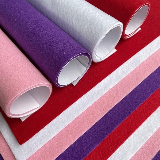Jtnohx Self Adhesive Felt Sheets, 12 Pieces Felt Fabric