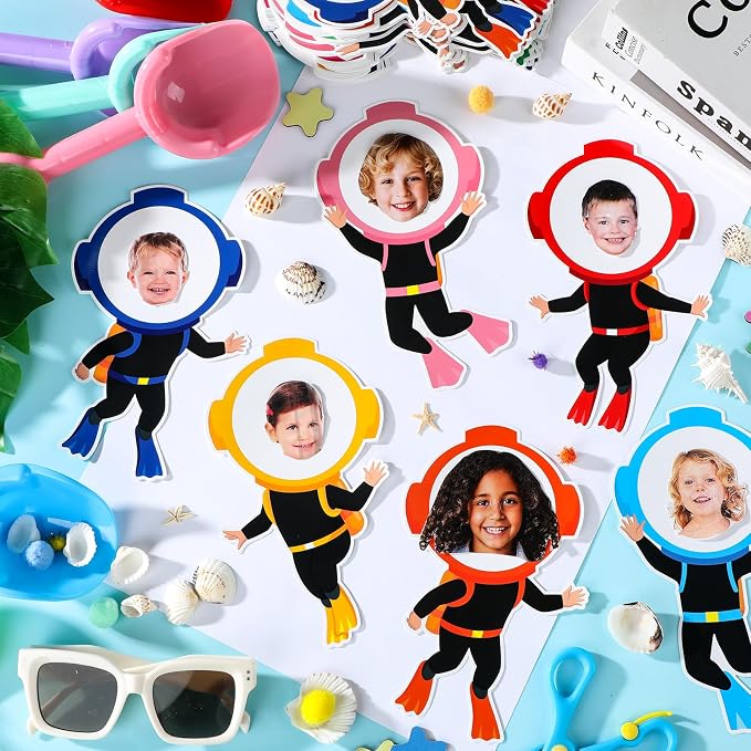 gisgfim 80Pcs Summer Cutouts Diving Suit Decorations Under the Sea Bulletin