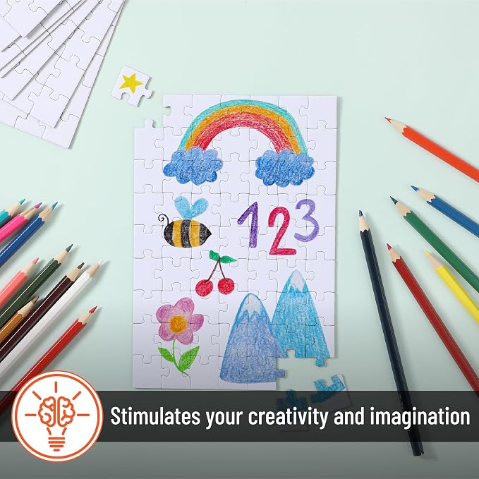 Mr. Pen- Blank Puzzle, 10 Pack, 63 Pieces/Pack, Arts & DIY Crafts