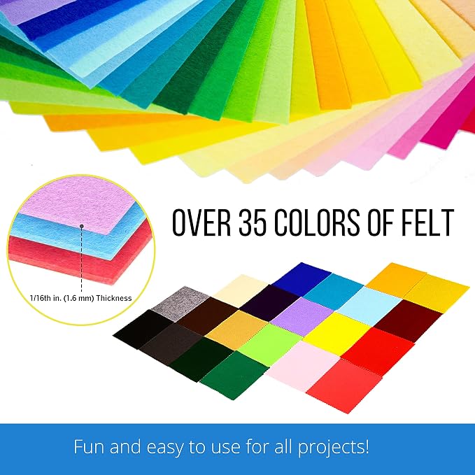 FabricLA Acrylic Felt Sheets for Crafts