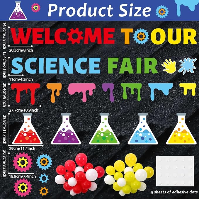 Science Bulletin Board Set 3D Balloon Welcome to Our Science Fair Board Craft