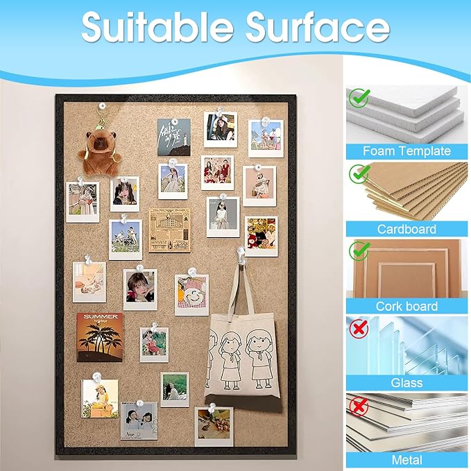 290 Pcs Push Pins Assorted, 6 Style Thumb Tacks Set