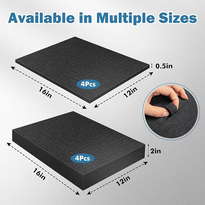 8Pcs Pick and Pluck Foam Large Size Apart Foam Insert Pre-Cubed Pick Padding