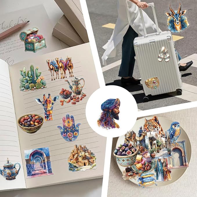 50 PCS PET Middle Eastern Style Stickers