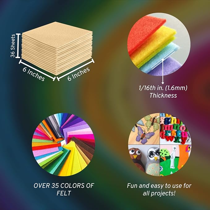 FabricLA Acrylic Felt Sheets for Crafts