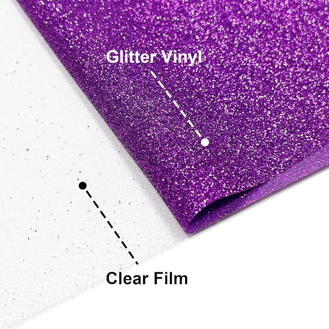 Glitter Iron On 12in X 8ft, HTV Heat Transfer Vinyl | Glitter HTV Easy to Cut &
