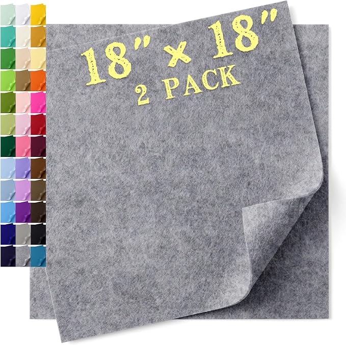 Felt Fabric Sheet 18 x 18 Inch, 1.6mm Thick | Soft and Flexible Nonwoven